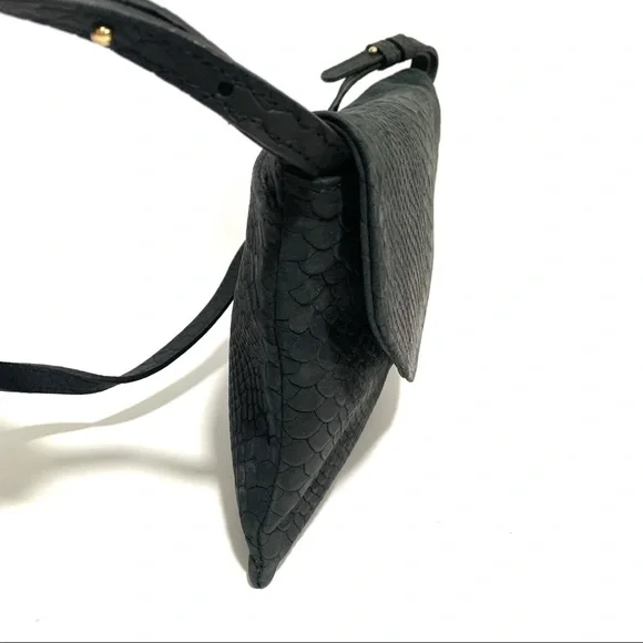 Gigi New York Embossed Python Leather Envelope Bag - Picture 2 of 9